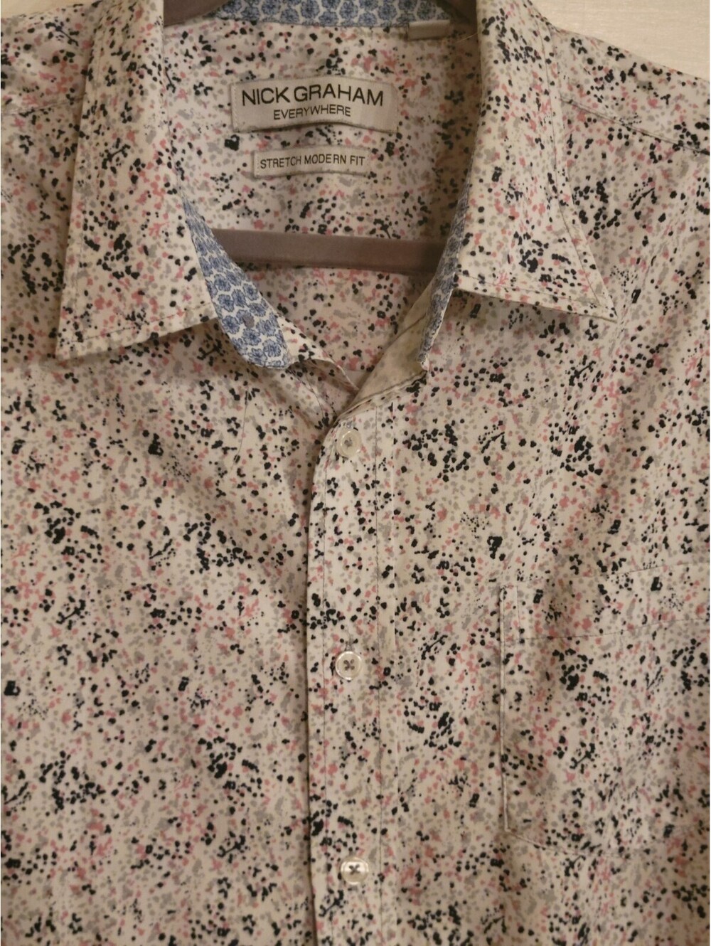 Nick Graham Everywhere Colorful Performance Stretch Modern Fit Button Up mens XL